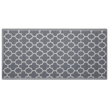 Beliani Zunanja siva dvostranska preproga 90x180 cm SURAT