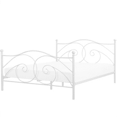 Beliani Bela kovinska postelja z okvirjem 160 x 200 cm DINARD