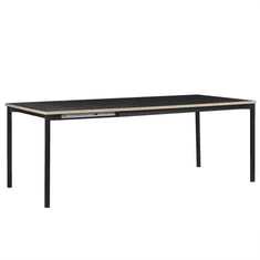 Beliani Zložljiva jedilna miza 160/210 x 90 cm črna AVIS