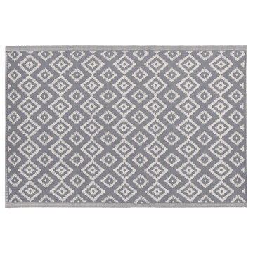 Beliani Zunanja preproga siva 120x180 cm DHULE