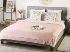 Beliani Prevleka za posteljo 180 x 200 cm roza GELIK