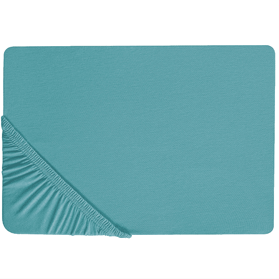 Beliani Bombažna rjuha 200 x 200 cm turkizna HOFUF