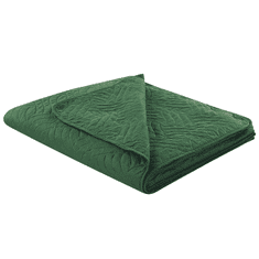 Beliani Reliefno posteljno pregrinjalo 160 x 220 cm zeleno BABAK