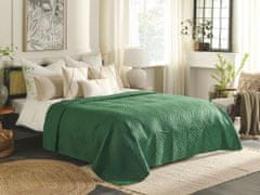 Beliani Reliefno posteljno pregrinjalo 220 x 240 cm zeleno BABAK