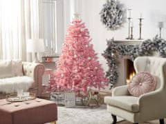 Beliani Božično drevo 210 cm roza FARNHAM