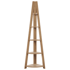 Beliani Kotiček lestev polica svetlega lesa MOBILE SOLO