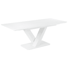 Beliani Zložljiva jedilna miza 160/200 x 90 cm bela SALTUM