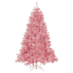 Beliani Božično drevo 210 cm roza FARNHAM