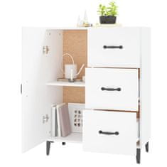Vidaxl Komoda bela 69,5x34x90 cm inženirski les