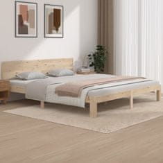 Vidaxl Posteljni okvir iz trdnega lesa 180x200 cm 6FT