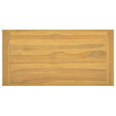 Greatstore Stenska kopalniška omarica 90x45x35 cm trdna tikovina