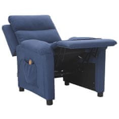 shumee Zložljiv masažni stol, modre barve, oblazinjen s tkanino