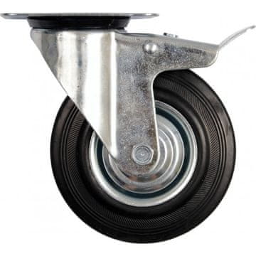 TOYA Vorel vrtljivo kolo črno gumijasto zavoro 125Mm 87323