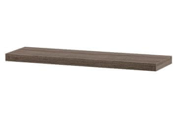 Autronic Stenska polica 90 cm, MDF, 3D hrastov dekor Sonoma temno, pakirano v zaščitno folijo P-013 SON2