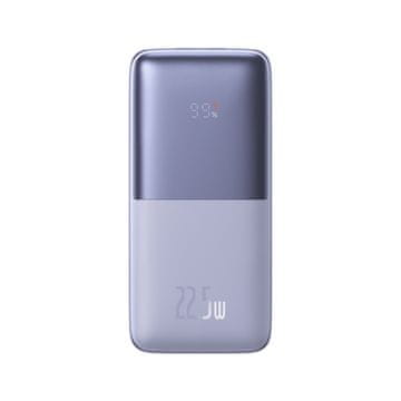 shumee Bipow Pro powerbank 10000mAh 22,5W + USB kabel 3A 0,3m vijoličen