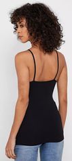 Vero Moda Ženska majica brez VMINGE Slim Fit 10229188 Black (Velikost S)