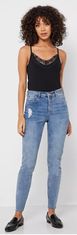 Vero Moda Ženska majica brez VMINGE Slim Fit 10229188 Black (Velikost S)