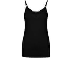 Vero Moda Ženska majica brez VMINGE Slim Fit 10229188 Black (Velikost S)