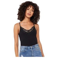Vero Moda Ženska majica brez VMINGE Slim Fit 10229188 Black (Velikost S)