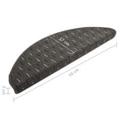 Vidaxl Preproge za stopnice 15 kosov antracitne 56x20 cm