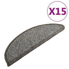 Vidaxl Preproge za stopnice 15 kosov antracitne 65x21x4 cm