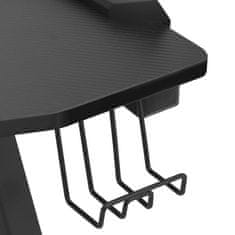 shumee Gaming miza LED z nogami Y-oblike črna 90x60x75 cm