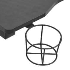 shumee Gaming miza LED z nogami Y-oblike črna 90x60x75 cm
