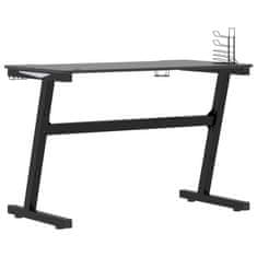 Vidaxl Gaming miza LED Z-oblike črna 110x60x75 cm