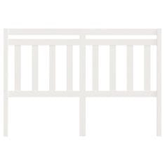 Vidaxl Posteljno vzglavje belo 140x4x100 cm trdna borovina