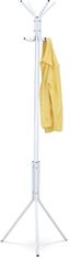 Autronic Stojalo obešalnik, višina 174 cm, jeklena konstrukcija, Bela Mat lak, nosilnost 6 kg 80001-04A WT