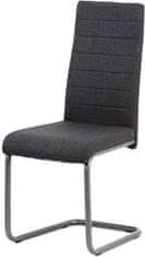 Autronic Jedilni stol, sivo blago, kovinski dim antracit DCL-400 GREY2