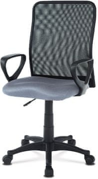 Autronic Pisarniški stol, tkanina MESH siva / črna, plin.bat KA-B047 SIVA