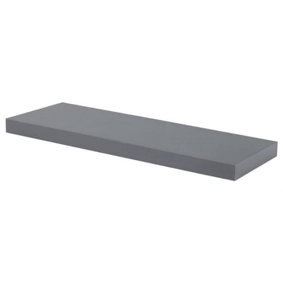 Autronic Stenska polica 60 cm, MDF, barva siva visok sijaj, pakirano v zaščitno folijo P-001 SIVA