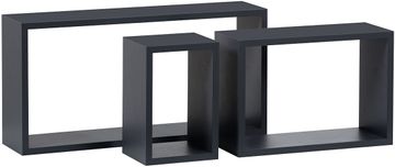 Autronic Stenska polica, komplet 3 kos, MDF, siva barva mat, pakirano v zaščitno folijo P-009 GREY2