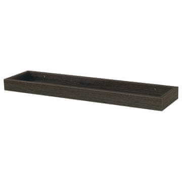 Autronic Stenska polica s povečano robovi, MDF, dekor oreh, embalaža folijo P-011 WAL