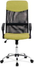 Autronic Pisarniški stol serija BASIC, pokrov zeleno-rumeno snov a črna mrežica MREŽA, vau KA-E301 GRN