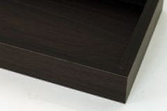 Autronic Stenska polica s povečano robovi, MDF, dekor oreh, embalaža folijo P-011 WAL