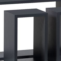 Autronic Stenska polica, komplet 3 kos, MDF, siva barva mat, pakirano v zaščitno folijo P-009 GREY2