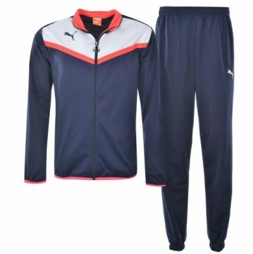 Puma - Moška trenirka iz poliestra - mornarska/bela - XXL