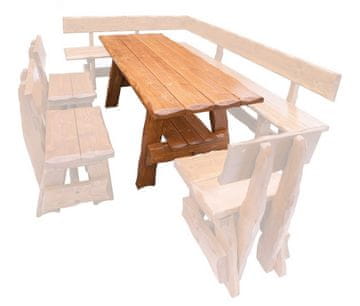 CASARREDO Vrtna miza OM-266 iz masivnega smrekovega lesa 200 × 80 cm, izbira barve