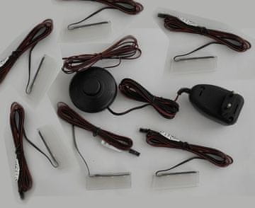 CASARREDO Prižgana osvetlitev vitrine 6 polica - belo