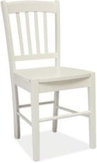 CASARREDO Jedilnica lesen stol CD-57 bela