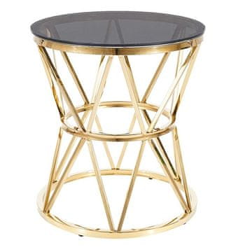 CASARREDO Kavna mizica CLARK zlato/medeno steklo