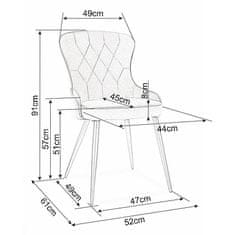 CASARREDO Oblazinjen jedilni stol PIKE žamet turkizna/črna