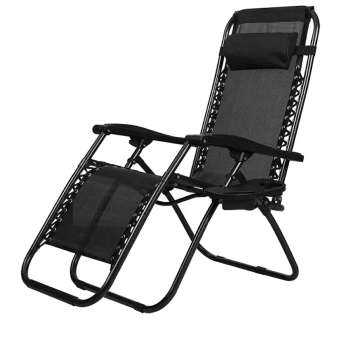 IWHOME Nastavljiv ležalnik COMFORT črne barve IWH-10160002