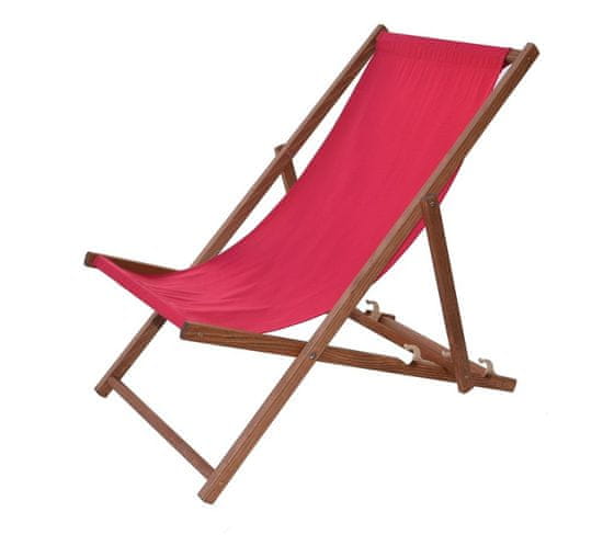 eoshop Bahama ležalnik - lesena, vložena - rdeča