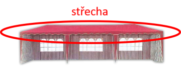 eoshop Streha do gazeba 3901-PL - rdeča
