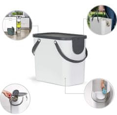 eoshop ALBULA škatlasti sistem za sortiranje odpadkov 25L - zelena