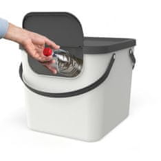 eoshop ALBULA škatlasti sistem za sortiranje odpadkov 40L - bela