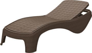 KETER Elegantni Vrtni Ležalnik Atlantic z Imitacijo Ratana - Cappuccino
